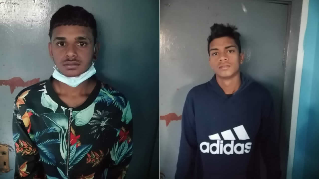 Hemant Nemur, 18 ans, et Abhisek Kumar Heeroo, 19 ans,  des habitants de 7ème Mille, Triolet, sont passés aux aveux.