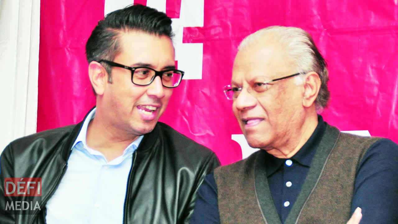 Image d'archives. Shakeel Mohamed et Navin Ramgoolam. Shakeel Mohamed et Navin Ramgoolam.