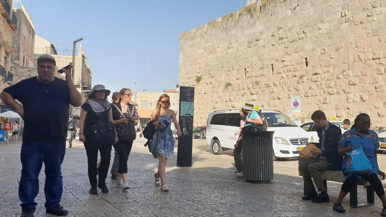 La porte de Jaffa au cœur de la vieille ville de Jérusalem.